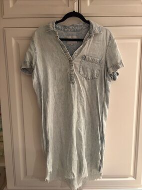 Rails- Light Blue Washed Short Sleeve Shirt Dress